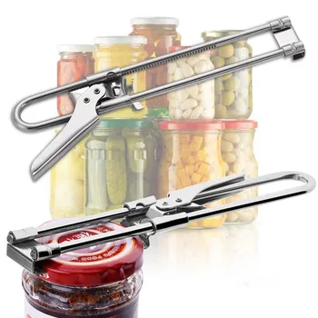 

1pc Multifunctional Jam Bottle Opener Adjustable Can Opener Stainless Steel Manual Jar Lid Open Gripper Durable Kitchen Tools