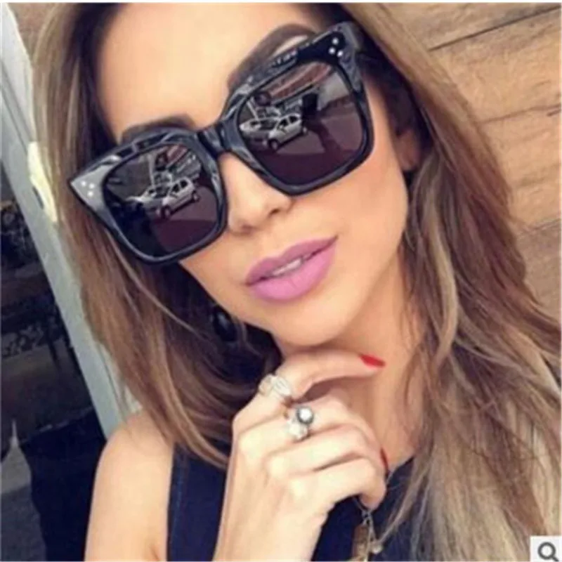 Женские квадратные солнцезащитные очки Lunette Soleil Femme дизайнерские в стиле ретро