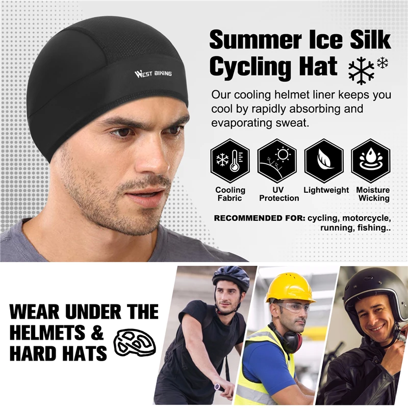 Weimostar Unisex Cycling Cap Helmet Liner Hat Sun Proof Anti-Sweat Breathable