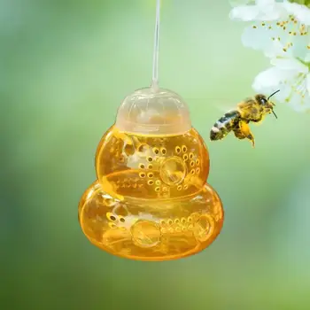 

Wasp Trap Gourd Shape Bees Beehive Catcher Bottle Honey Pot Beekeeping Tool Hanging on Tree Garden Agriculture Accessories Tool