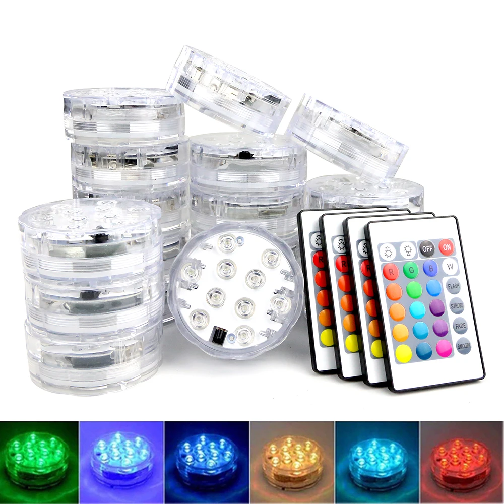 10 светодиодный RGB Светодиодный подводный светильник пруд погружной IP67