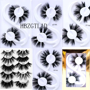 

NEW 2pair Mink Eyelashes 25mm Lashes Fluffy Messy 3D False Eyelashes Dramatic Long Natural Lashes Makeup Mink Lashes