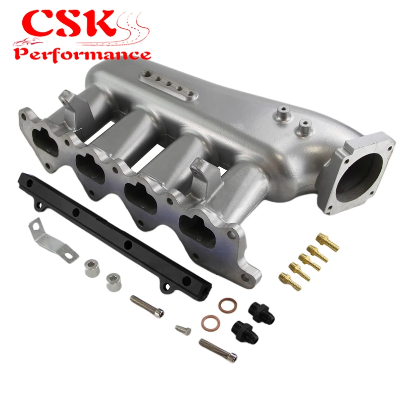 Cast Aluminum Intake Manifold +fuel Rail Fits For Mitsubishi Evolution