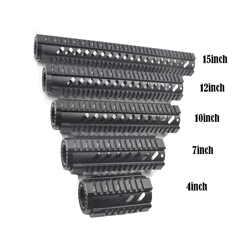 

Totrait Tactical Heavy duty 4,7,10,12,15 inch Free Float Quad Rail Handguard.223/5.56 Picatinny Rail System for AR-15 M16 M4