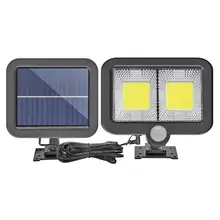 COB 108LED человека индукции сенсор солнечной энергии питание настенный светильник инфракрасный датчик лампы освещение для наружного двора