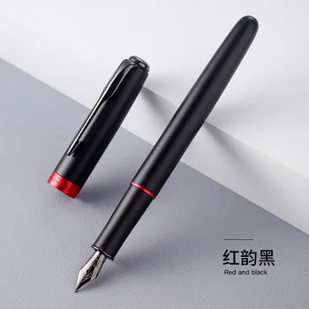 

Jinhao Black Metal Fountain Pen Titanium Black Nib 0.5mm Matte Barrel Gift Box Business Pen Set