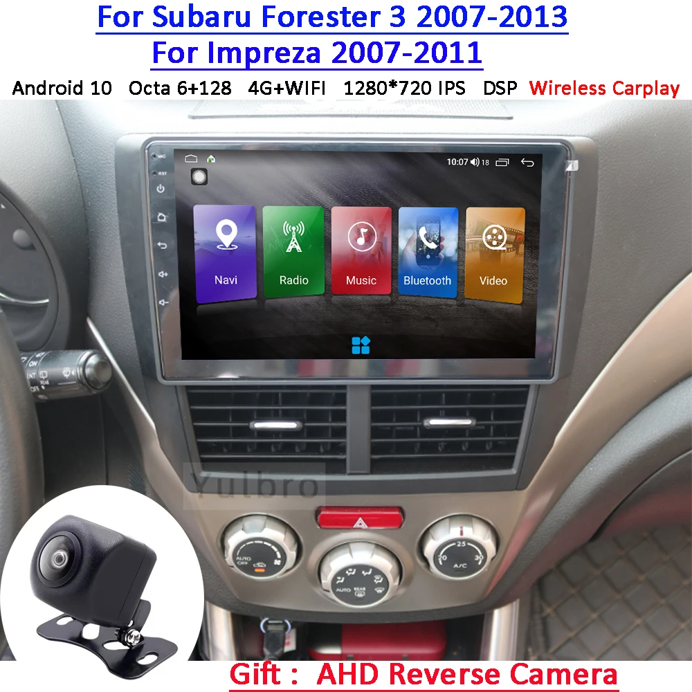 Автомобильный Dvd-плеер на Android 10 для Subaru Forester 2008-2012 Impreza 2007-2011 мультимедийное радио