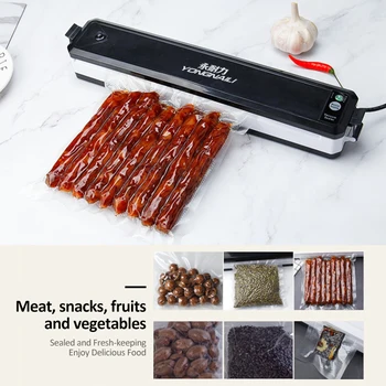 

Portable Electric Vacuum Heat Sealer Packaging Sealing Machine For Home Kitchen Tools 10PCS Food Saver Bags Vacuum Food Sealing
