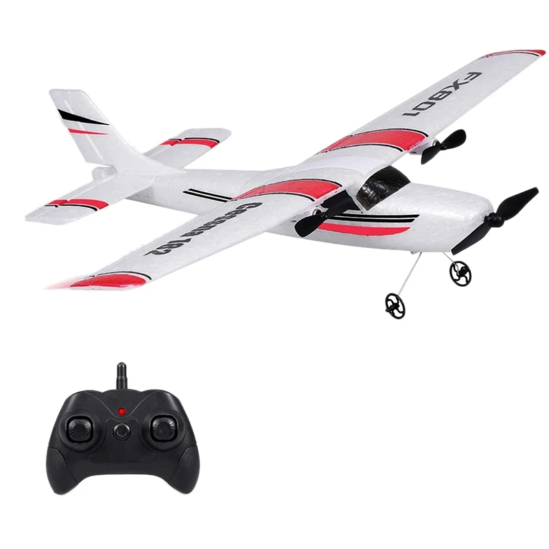 

2.4Ghz 2-Channel Remote Control Aircraft EPP Foam RC Aircraft Built-in 6-Axis Gyroscope FX801 Remote Control Glider