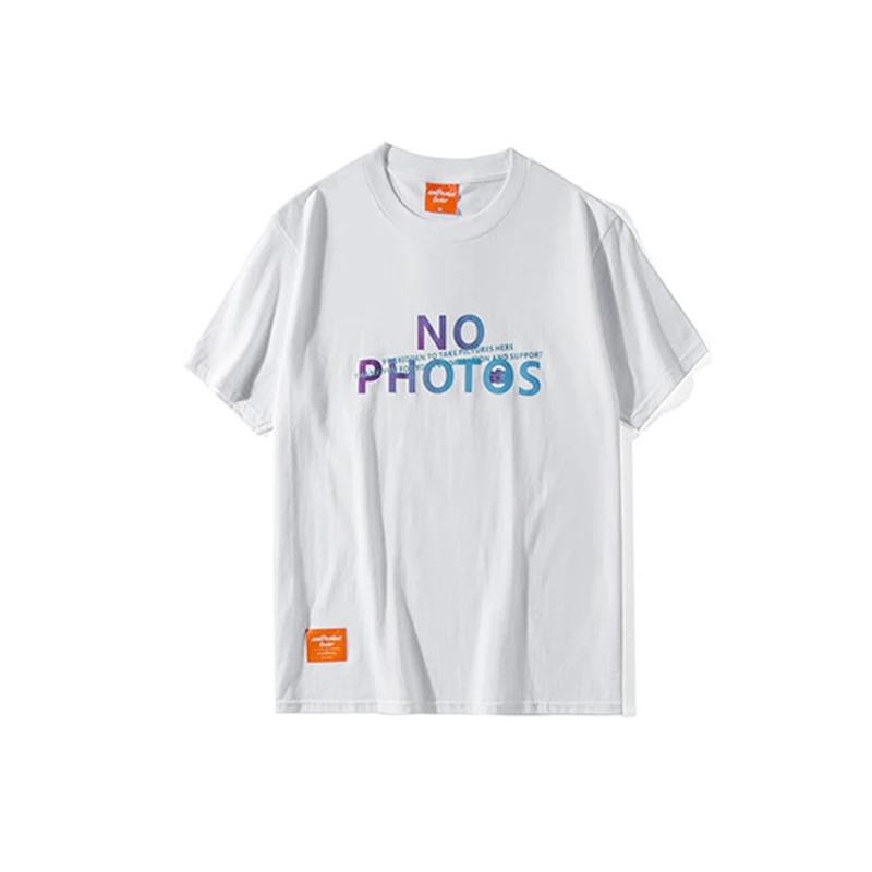 Хип-Хоп футболка без фотографий с буквенным принтом уличная летняя хлопковые