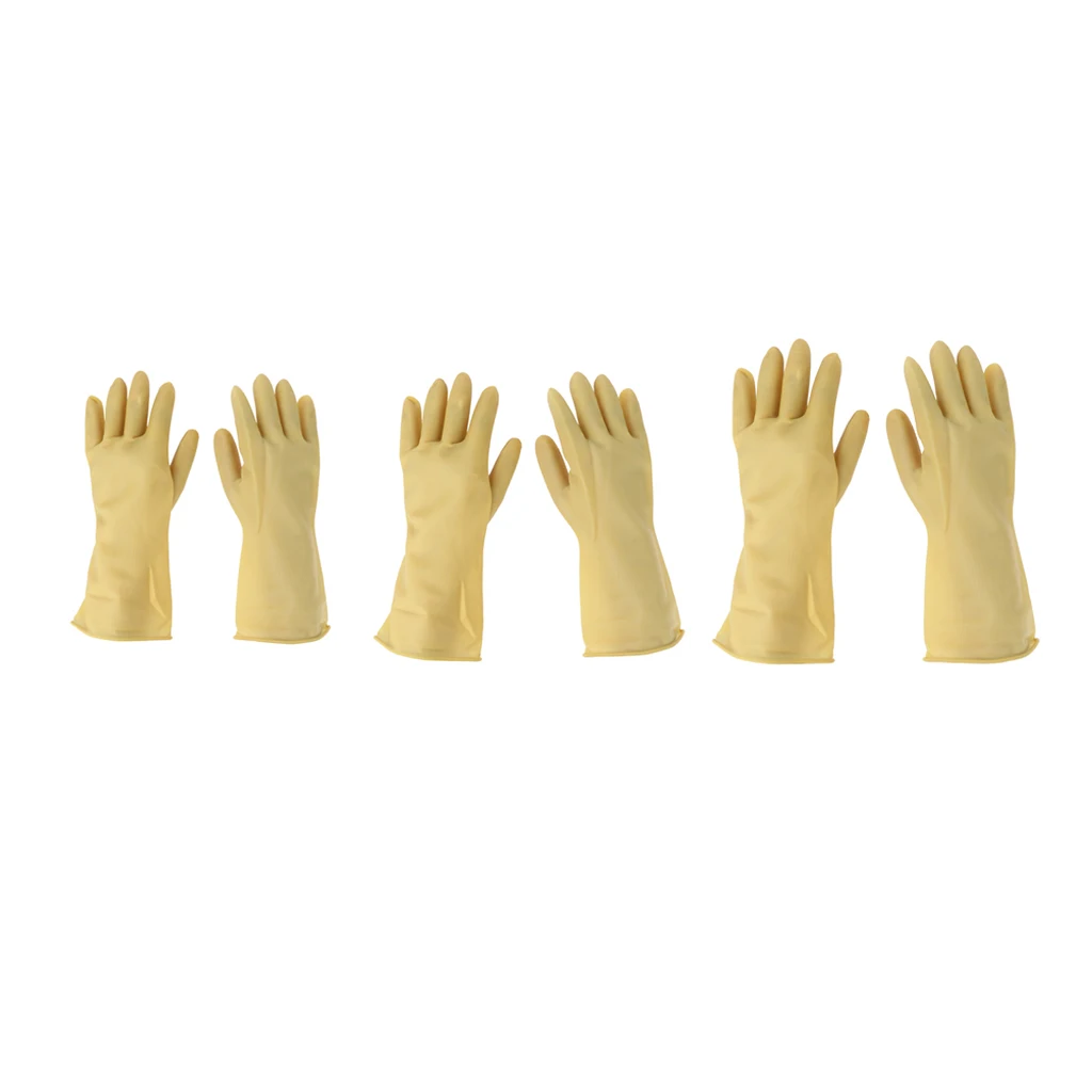 Pair of Reusable Waterproof Household Gloves for Home Kitchen Dish Washing Laundry Cleaning