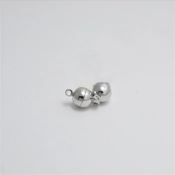 

10pcs 6mm 8mm ball Bracelet magnet clasps gold/silver plated Metal Magnet Buckle Strong Magnetic Clasps for Jewelry Making DIY