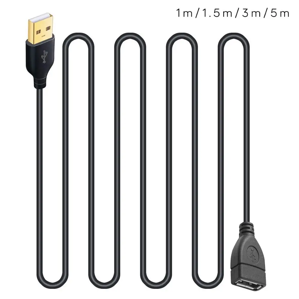 Cable de extensión USB 10m 5m 3m USB 2,0 Cable macho a hembra supervelocidad sincronización de datos USB extensor USB Cable de extensión de Cable para cámara IP