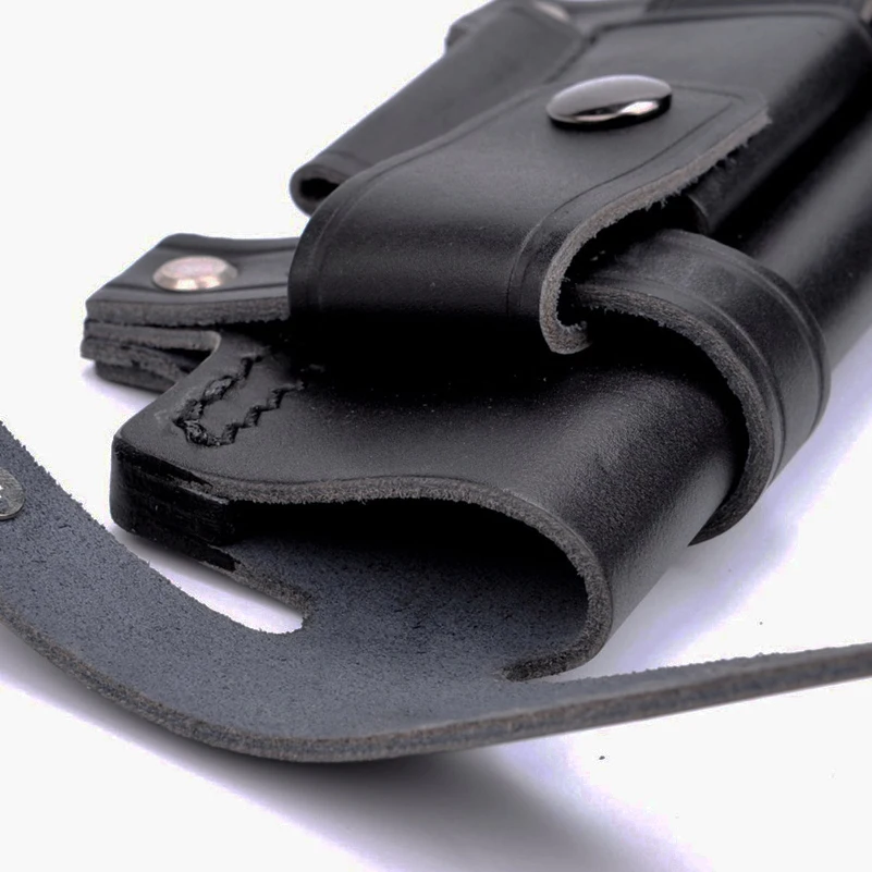 Straight Man-made Leather Knife Sheaths Survival Belt Sheath Scabbard Suit 6 Inches Fixed Knife For Hiking Climbing