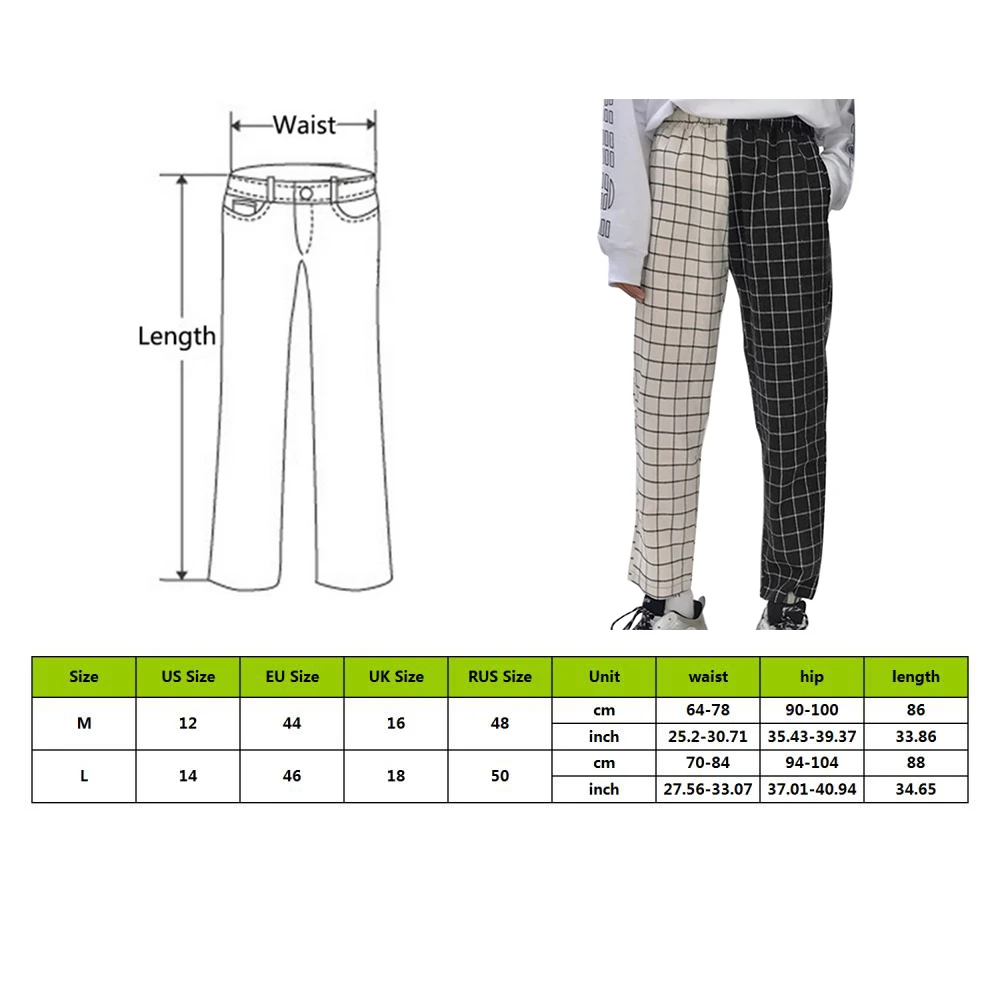 LITTHING Женские винтажные заплатные лоскутные брюки Харадзюку мужские брюки эластичные брюки с высокой талией корейские повседневные Прямые брюки