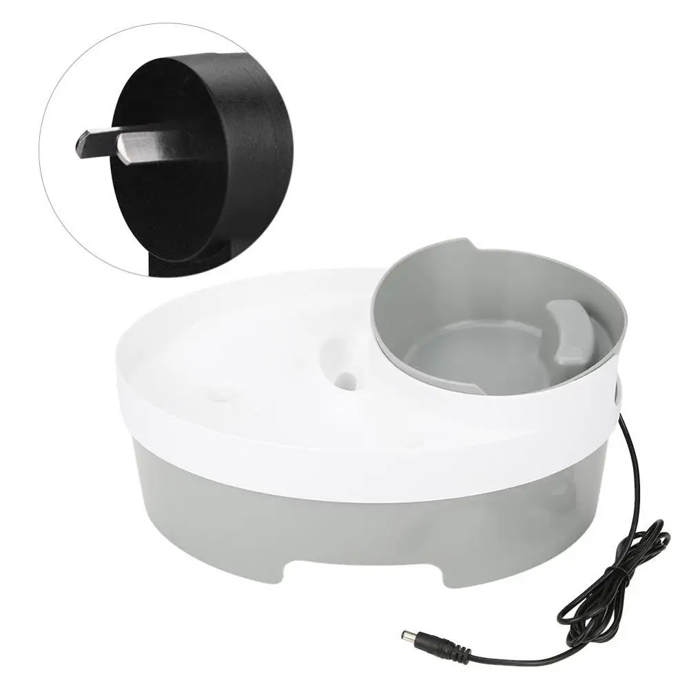as shown 2 в 1 Pet фонтан автоматическая кормушка для воды и корма для собак кошек(AU plug - Цвет: as shown