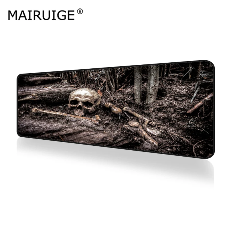 

Skull Skeleton Woods Gaming Mouse Pad Large Computer Locking Edge Mousepad Laptop Keyboard Desk Mat 900x400/800x300