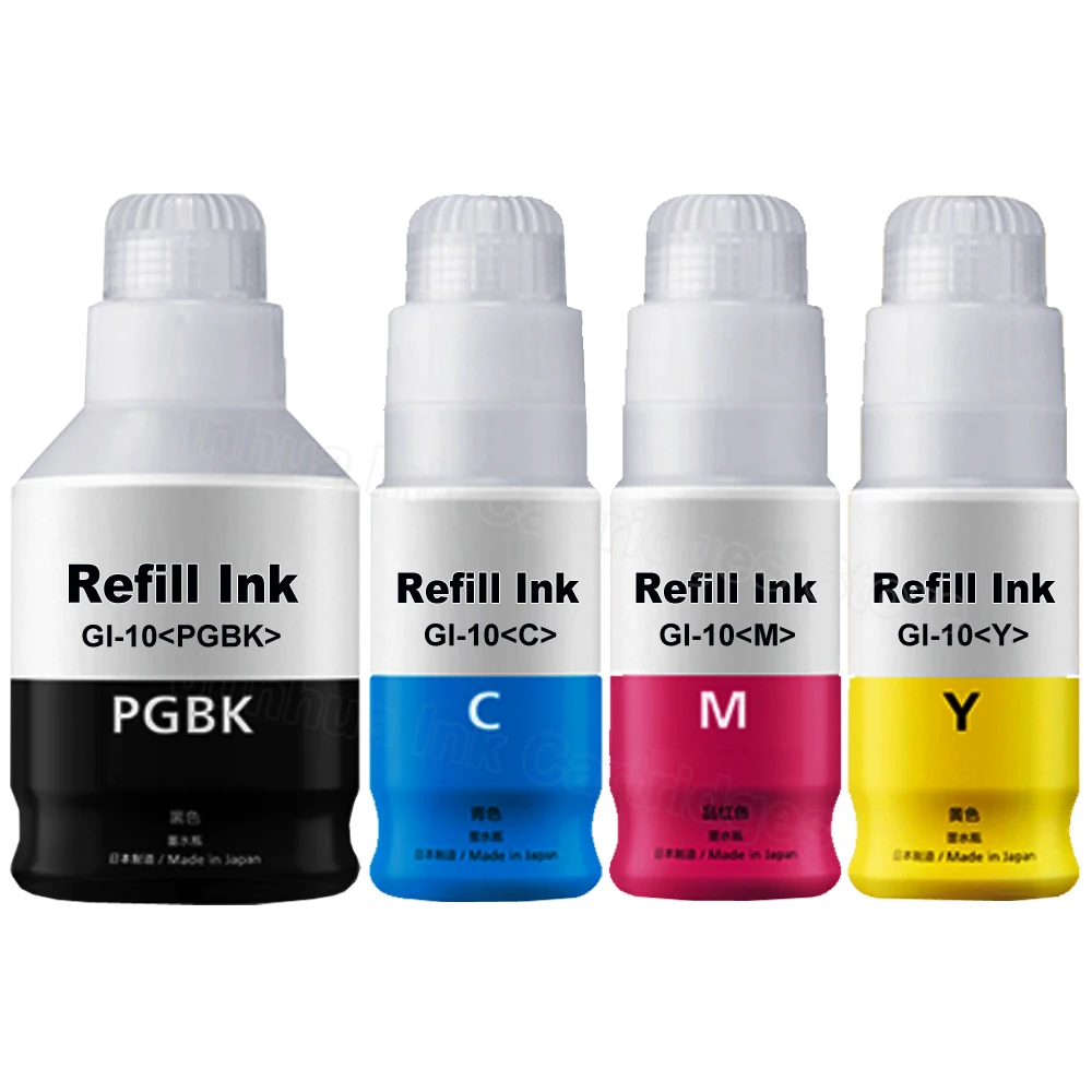 GI10 4 paquete 1B + 1C + 1M + 1Y nueva llegada de tinta embotellada para Canon  PIXMA G5010 6010 GM2010|Cartuchos de tinta| - AliExpress