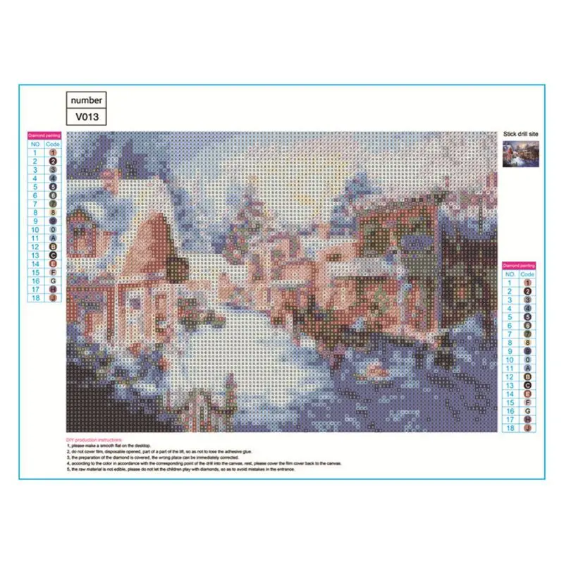 New Year Christmas Eve Theme DIY Diamond PaintingFunny Wall Decor DIY Full Diamond Covered Diamond Painting Navidad Gift