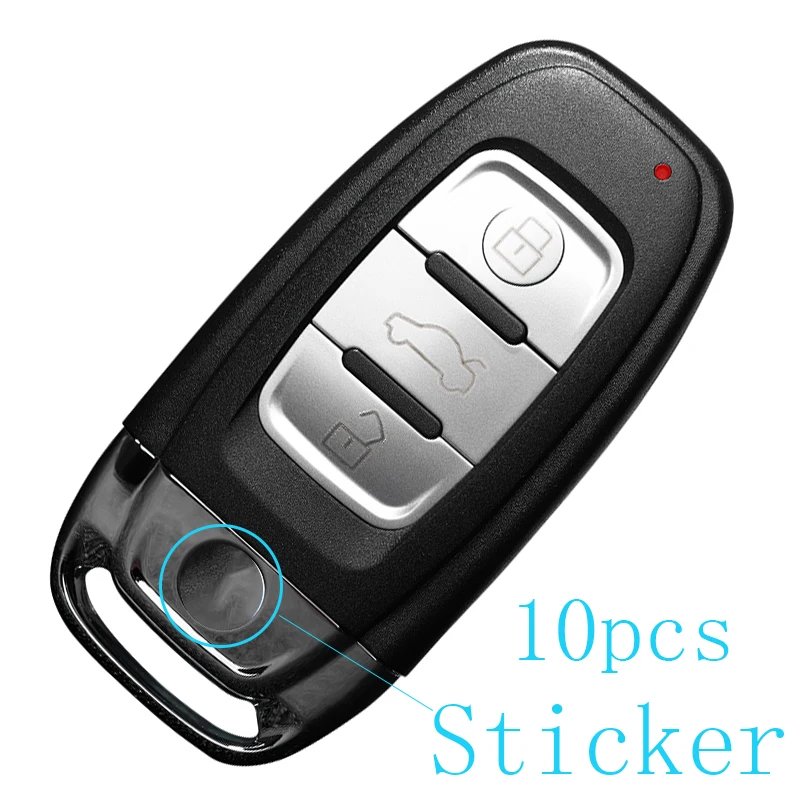 

10pcs Car Key Round Sticker for VWs Volkswagens CC T-ROC Golf 4 5 7 Sharan 7N Passat Polos Tiguan Rline Phaeton Jettas Touaregs