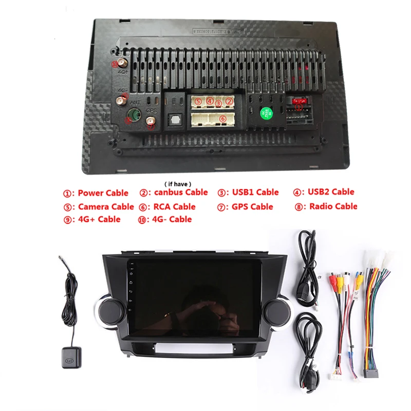 Flash Deal 10.1" 2G RAM 32G ROM Android Car DVD Video Player GPS For Toyota Highlander 2009 2010 2011 2012 2013 audio car radio stereo 5