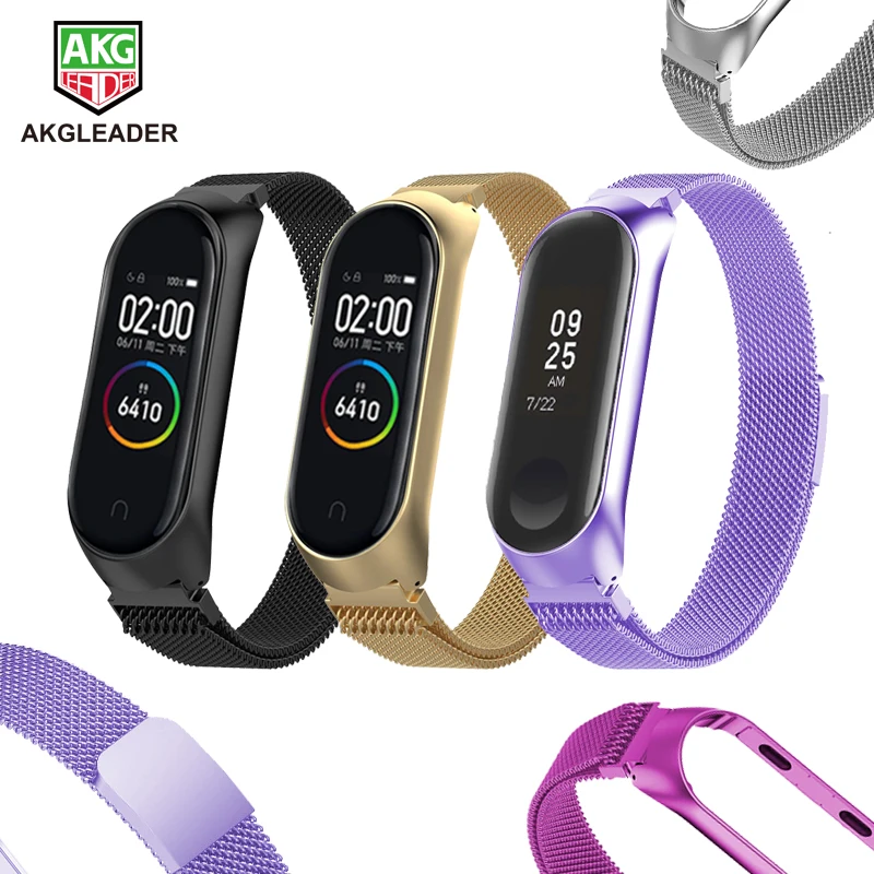 Для Xiaomi mi Band 3 4 mi lanese Loop mi Band 3 наручный ремешок mi band 4 металлический браслет умные часы ремешки для Xiaomi mi band 4 Новинка