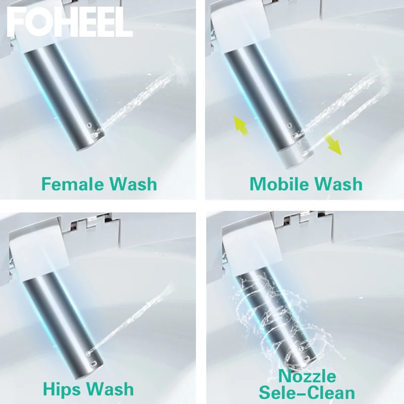 FOHEEL wc Авто спа Смарт Крышка для унитаза Умная Ручка HD светодиодный дисплей крышка для унитаза электронное биде для туалета крышка для сиденья для ребенка