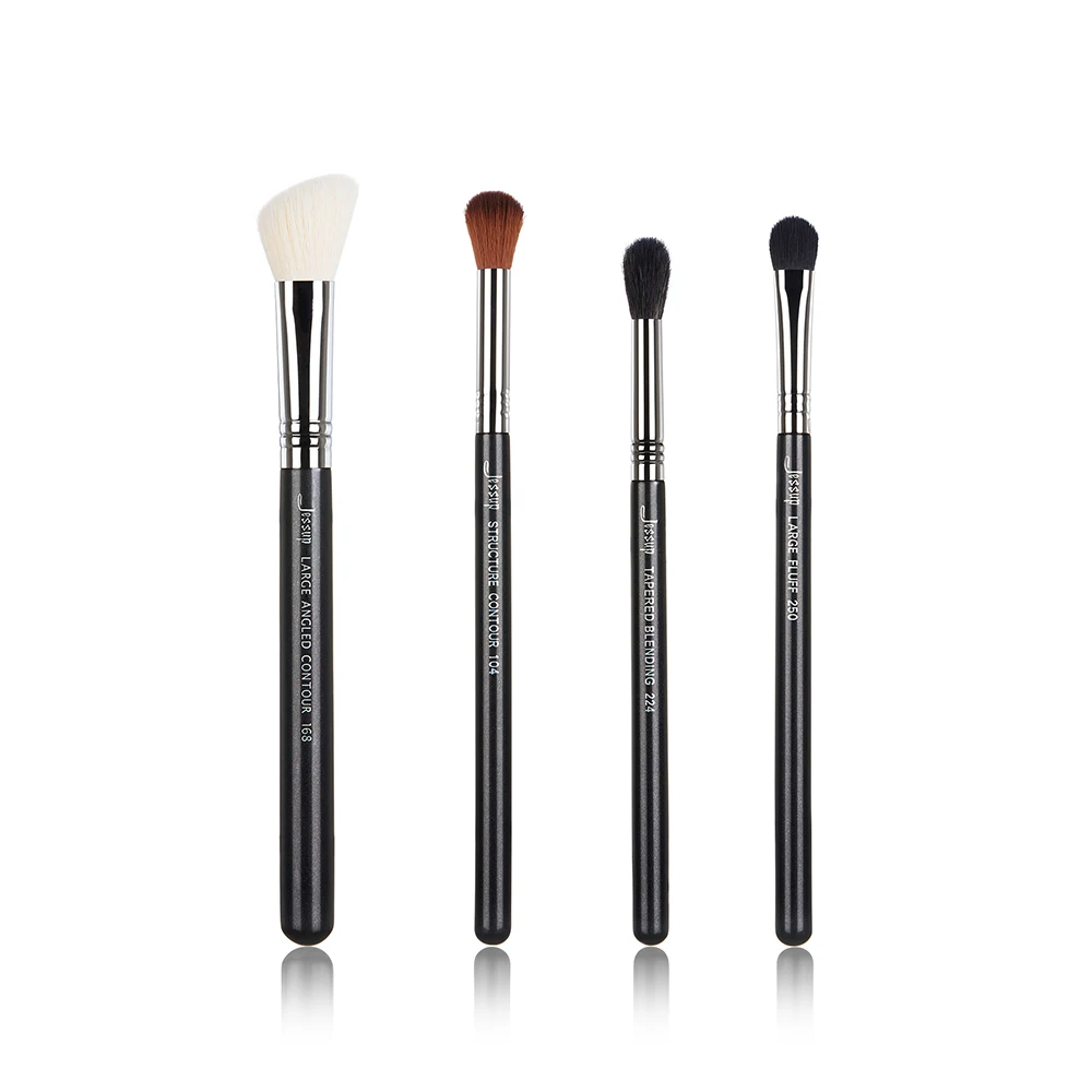 Jessup Beauty набор кистей для макияжа 4 шт. перламутровый черный медный наконечник
