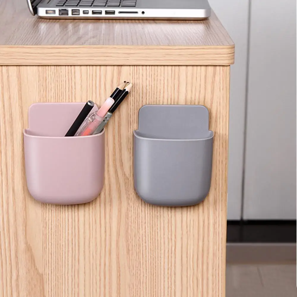 

Free Punch Wall Hanging Remote Control Home Bedroom Remote Control Shelf ABS Housework storage box Toothbrush holder Airpod case