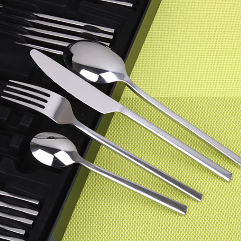 24 шт. набор столовых приборов Нержавеющая сталь столовые приборы ножей для