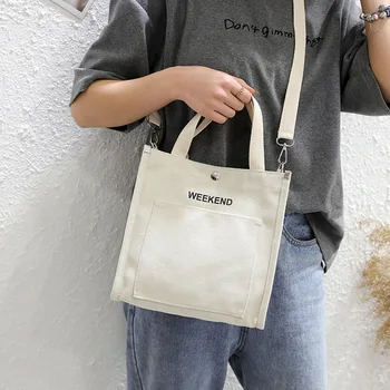

Wholesale Japanese lunch bag student small shoulder bag casual letter printing bag ins handbag canvas bag shoulder bag