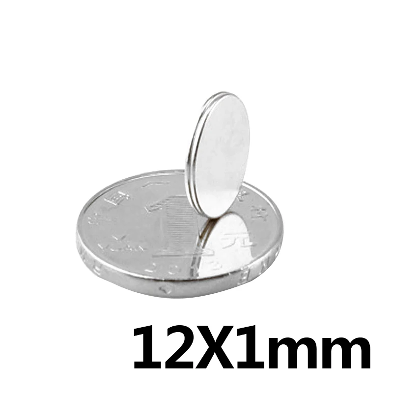 

*100/200/500pcs Strong magnetic N35 12mm x 1 mm Thin slice Strong Round Magnets Dia 12*1mm Neodymium Magnet Rare Earth Magnet