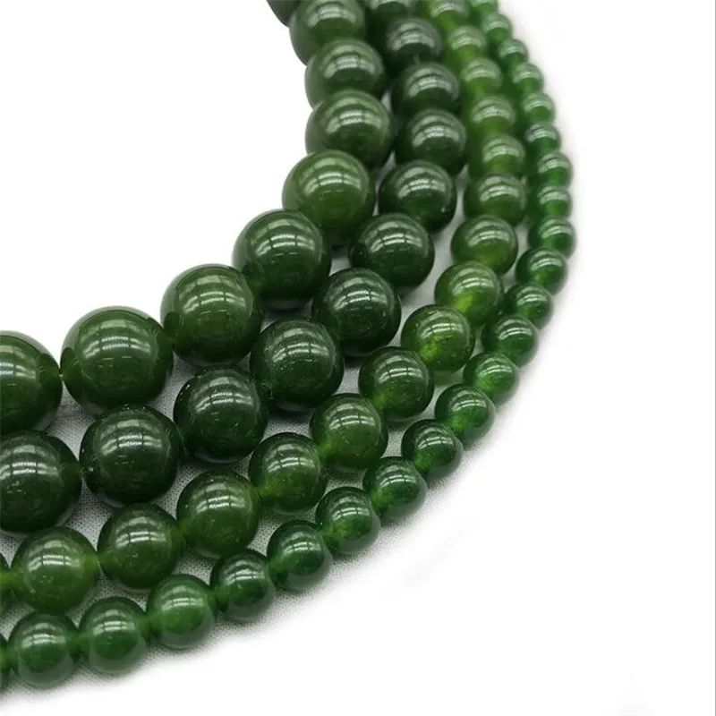 Модные натуральные бусины ААА 6мм 8mm10mm из изумруда яшмы круглые свободные шарики