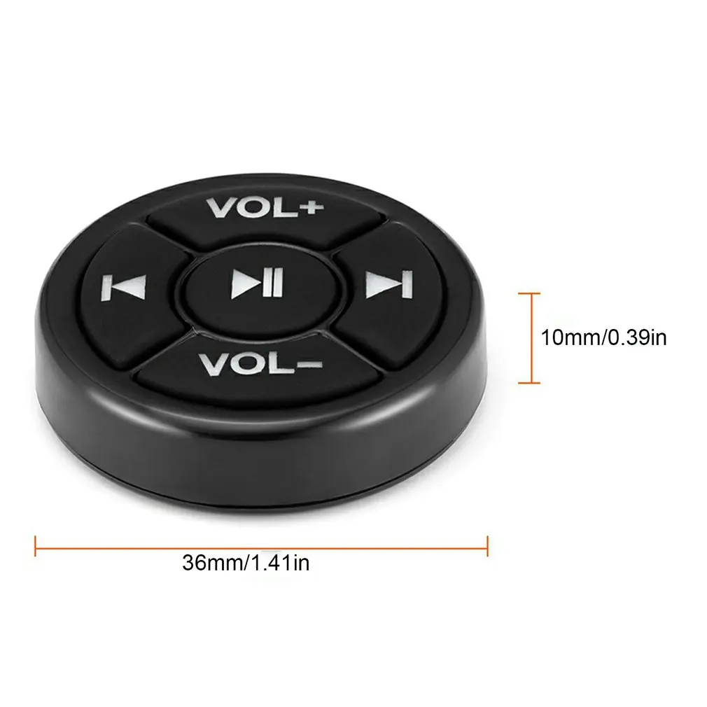 Wireless Remote Control Wireless Remote Controller Steering Wheel Remote Control Wireless Media Remote Wireless Media Controller Media Remote Controller Wireless Bluetooth 5.3 Remote Button Media Helmet Earphone Motorcycle/Bike Handlebar Controller Car Steering Wheel Control