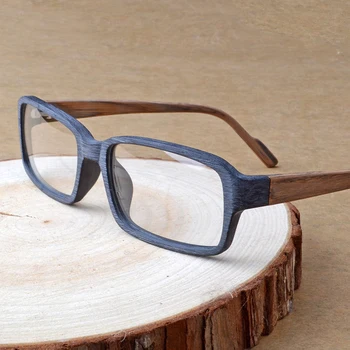 

HDCRAFTER Wood Optical Glasses Frames Clear Lens Prescription Reading Eyeglasses Frame Women Men Vintage/Retro Oculos de grau