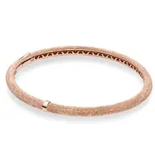 Серебряный браслет из натуральной 925 пробы, рифленые сердца, роза, матовый блестящий браслет, подходит для женщин, бусина, шарм, сделай сам, модное ювелирное изделие