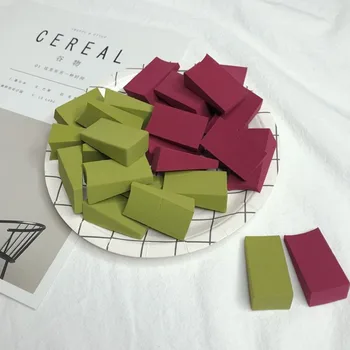 

24 Cut Matcha Green Triangle Jelly non-latex powder puff makeup sponge wine red makeup egg dry wet dual purpose