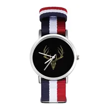 Reloj de pulsera de cuarzo con cabeza de ciervo para niños, bonito reloj de pulsera para pescar, promoción