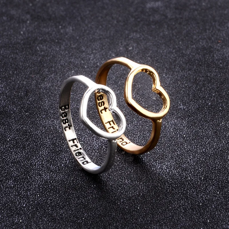 2 Pieces Matching Rings for Couple Best Friend Adjustable Promise Ring  Ornament - Walmart.com