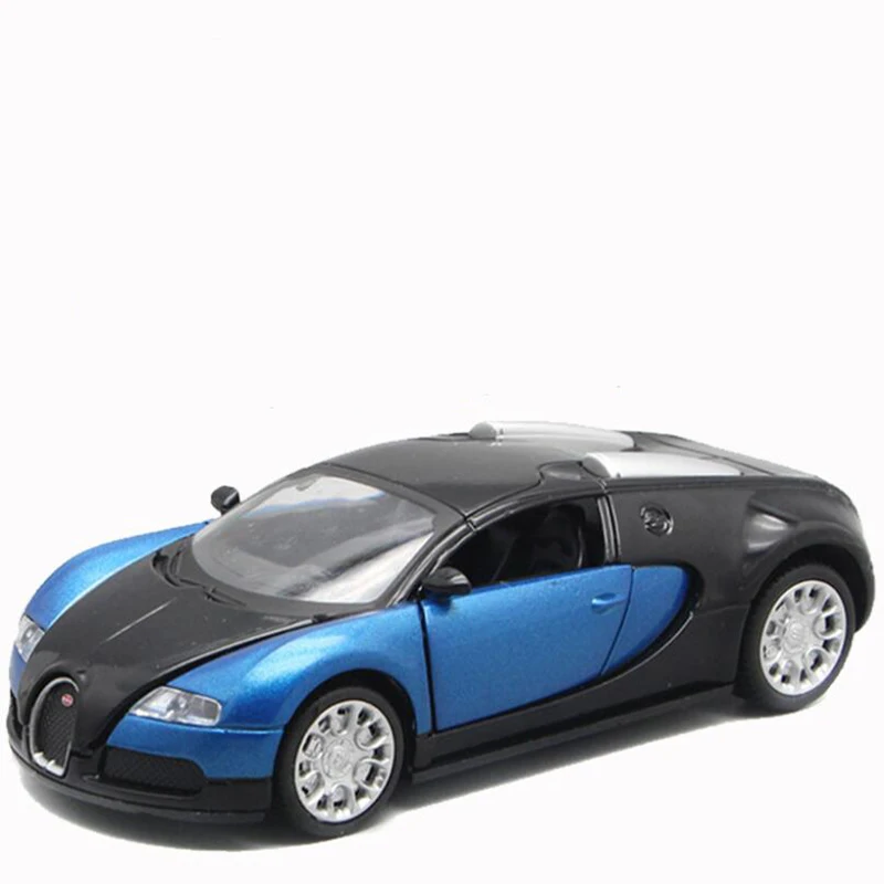 1/32 весы игрушки для детей BugattI по форме спортивного автомобиля сплав литья под давлением модель звук и свет игрушка с инерционным механизмом подарок на день рождения автомобиля