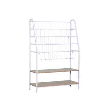 

Simple Floor Bookshelf Household Iron Art Shelf Multi-purpose Storage Book 66266