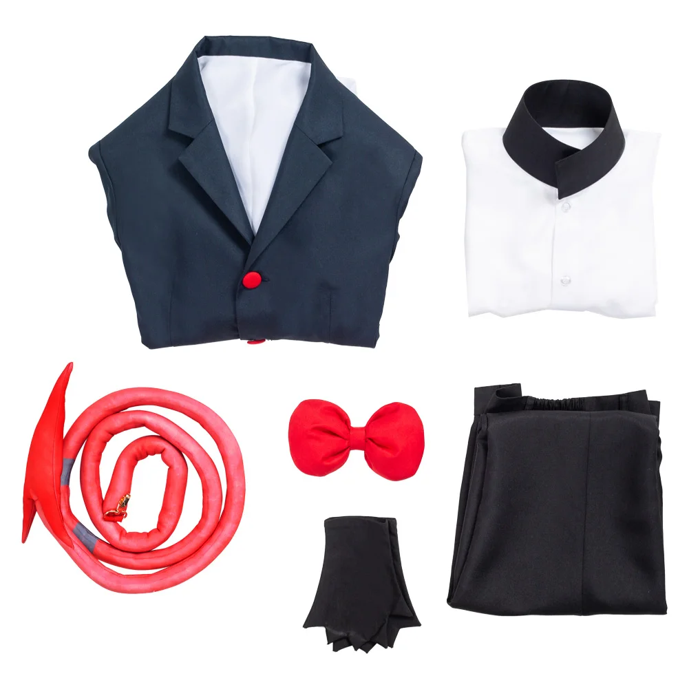 Details about   Hazbin Hotel Helluva Moxxie Cosplay Costume Uniform Halloween Suit Outfit