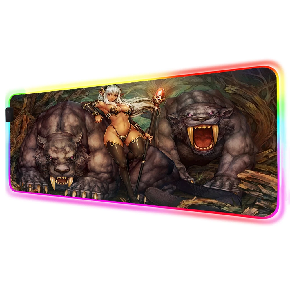 

XGZ Game League of Legends RGB Large Mouse Pad Otaku Game Lovers Game Accessories Computer Keyboard LED Mousepad xL Gaming Desk