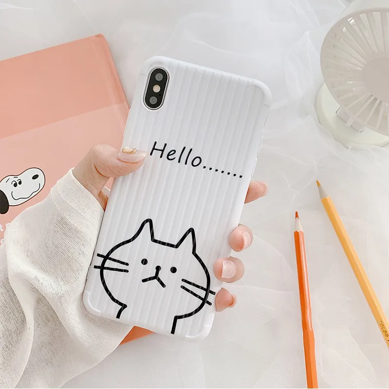 high quality TPU Cute Cat Print Protective Mobile Phone Case For IPhone X/Xs/MAX Accessory Non-slip Anti-fall | Мобильные телефоны