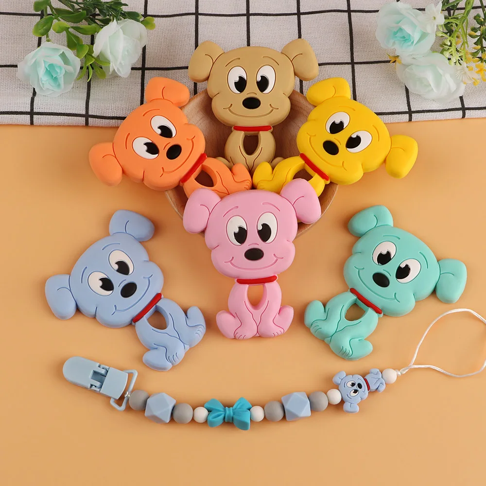 Kovict BPA Free 1PC dog Silicone Baby Teether rodent Baby Teething Toys Chewable Animal Shape Baby Products Nursing Gift best Baby Teething Items