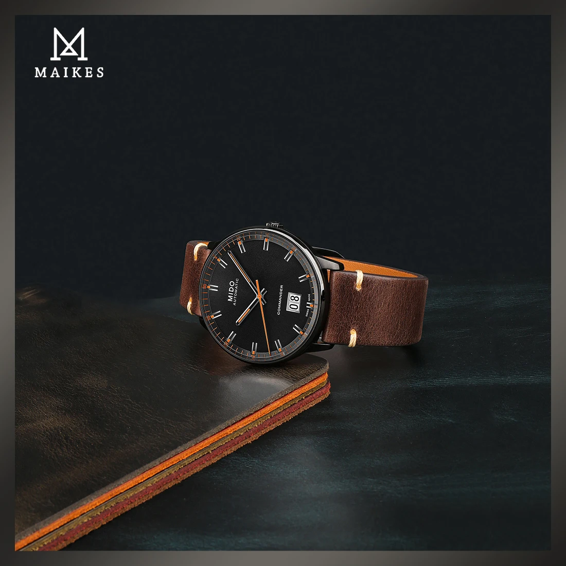 MAIKES Quick Release Watch Band Italy Vegetable Tanned Leather  For Huawei Galaxy Watch 22mm Cow Watch Bracelet Leather Strap