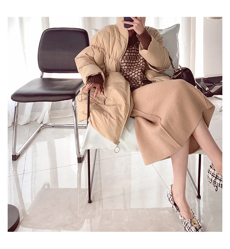 Autumn Women Rabbit Hair Skirt Elegant Solid Color Pullover High Grade Loose Women Office Lady Skirts Womens Long Skirt