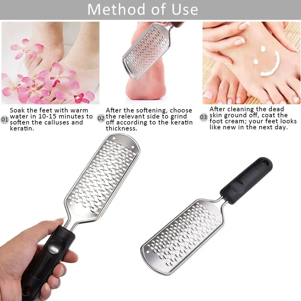 1PCS Black Foot Rasp File Hard Dead Skin Callus Remover Professional Pedicure File Tools Grinding Feet Skin Care