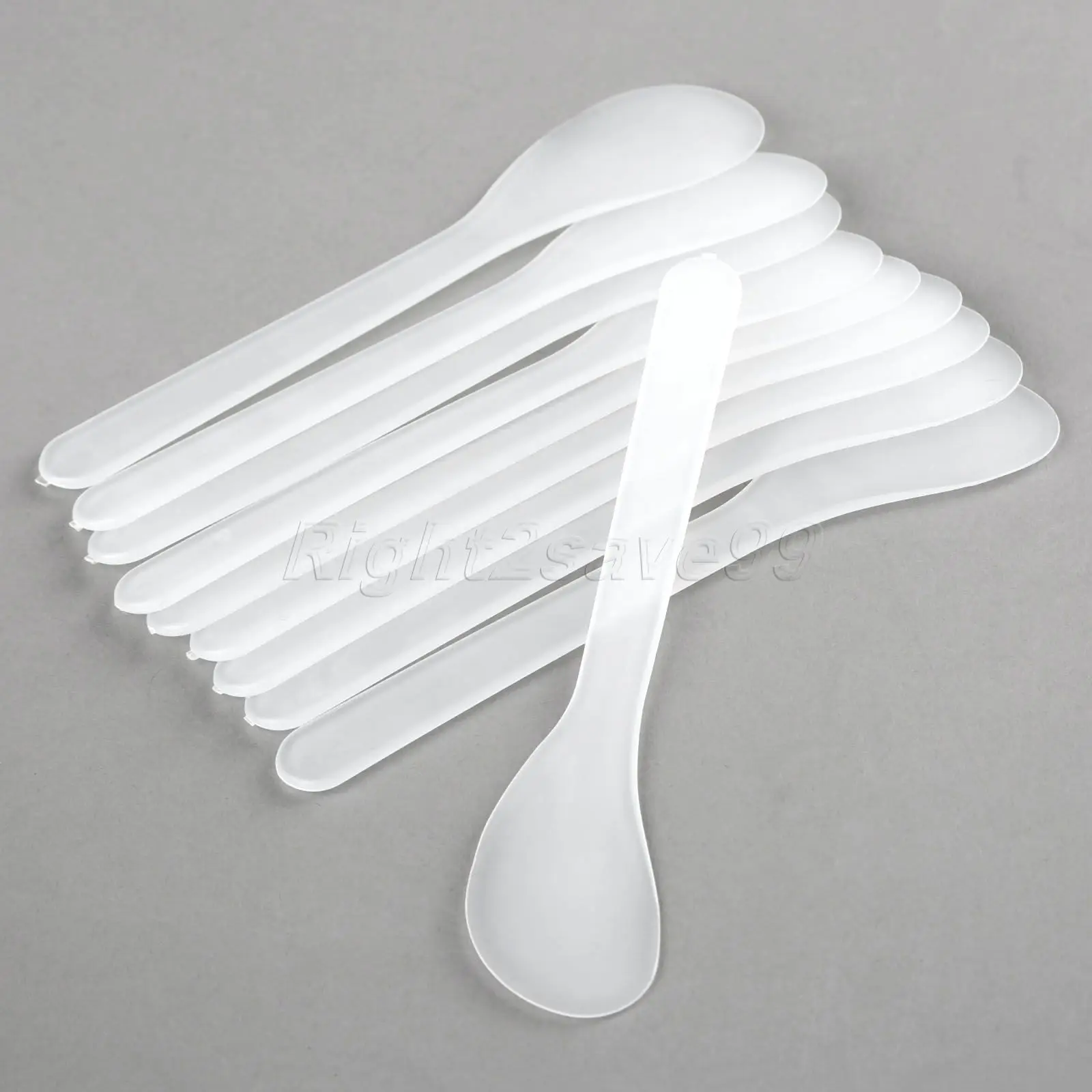 10pcs Facial Mask Sticks Cosmetic Plastic White Spatula Scoop DIY Face Mask Spoon Lady Makeup Mixing Tools Disposable Tool