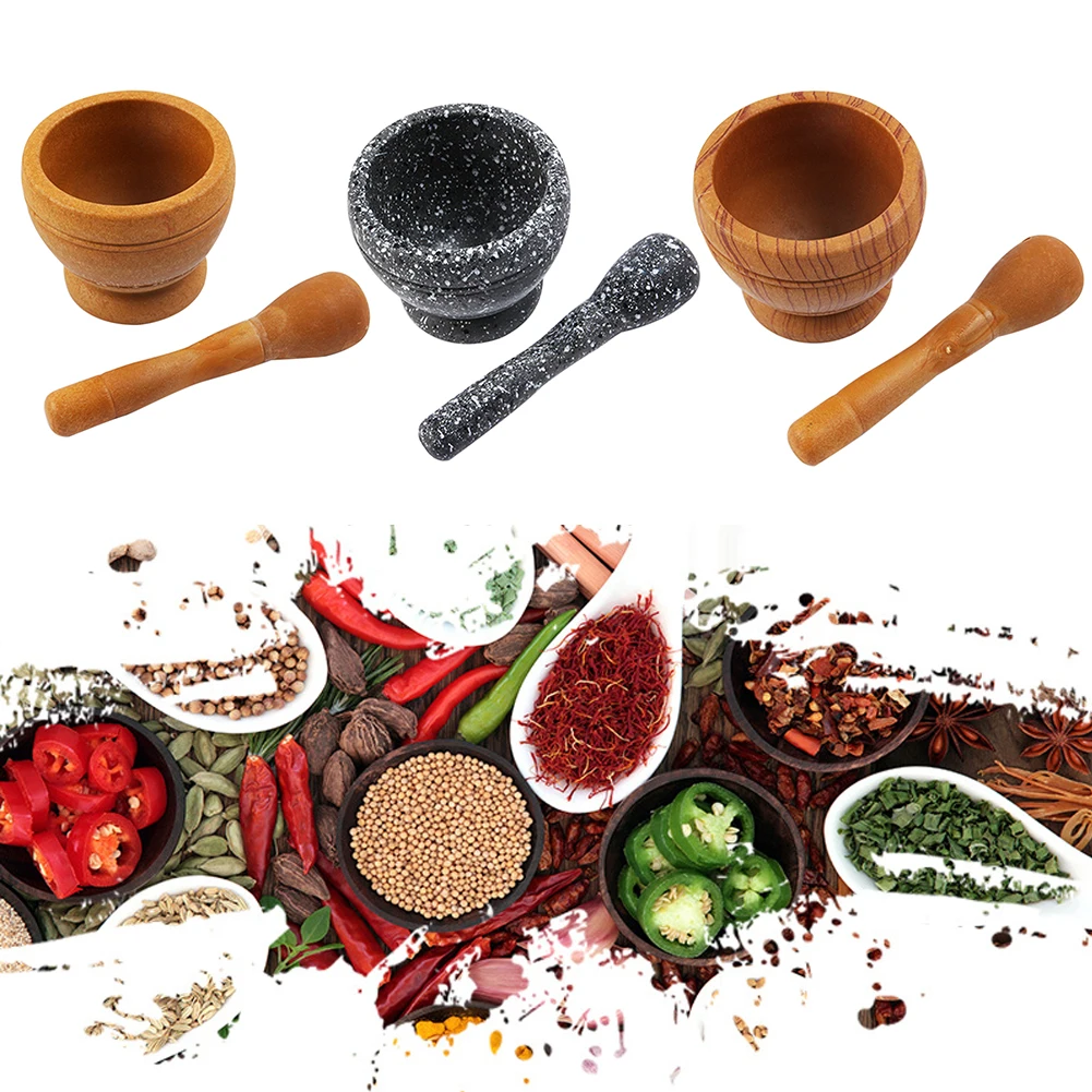 Garlic Masher Bowl Mashing Household Crushing Jar Mortar Pestle Kitchen Gadget Garlic Bowl Mortar Press Pot